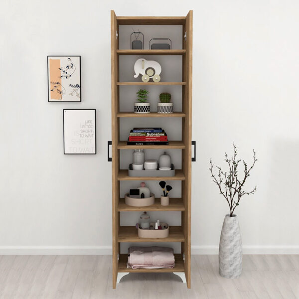 Ντουλάπα - Παπουτσοθήκη Lilly Megapap χρώμα pine oak 49x32x178εκ. - Image 3
