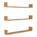 Ραφιέρα τοίχου Tyrion Megapap 3 τεμαχίων χρώμα pine oak 90x15x12εκ.