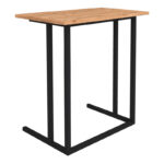 Βοηθητικό τραπεζάκι Jango Megapap μεταλλικό - μελαμίνης χρώμα μαύρο - pine oak 60x35,5x65,5εκ.