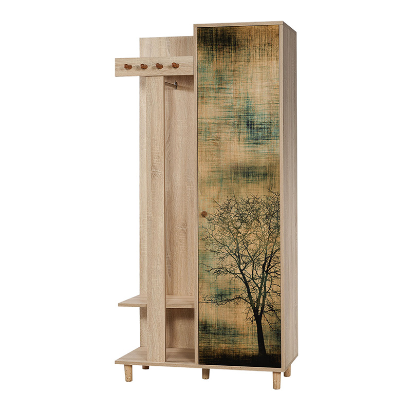 Έπιπλο εισόδου Soho Megapap χρώμα sonoma 90x36x194εκ. - Image 4