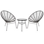 ΣΕΤ ΕΞΩΤΕΡΙΚΟΥ ΧΩΡΟΥ 3ΤΜΧ ALLEGRA HM21047.12 ΜΑΥΡΟ ΣΥΝΘ.RATTAN & ΜΕΤΑΛΛΟ