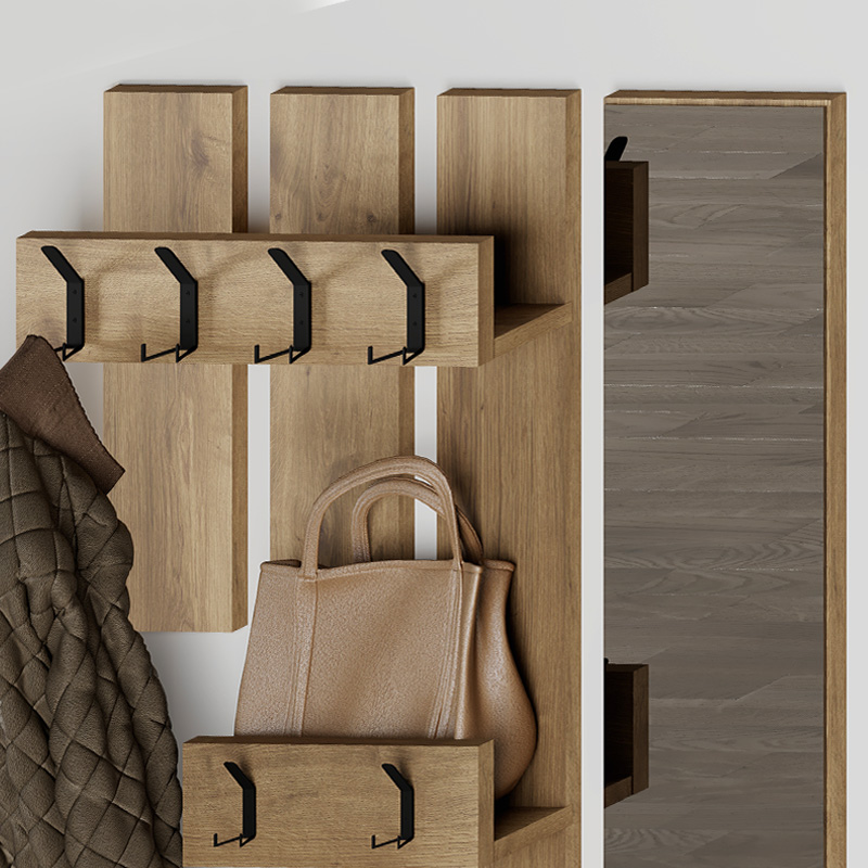 Έπιπλο εισόδου Vesty Megapap χρώμα ανοιχτό καρυδί 100x30x61εκ. - Image 3