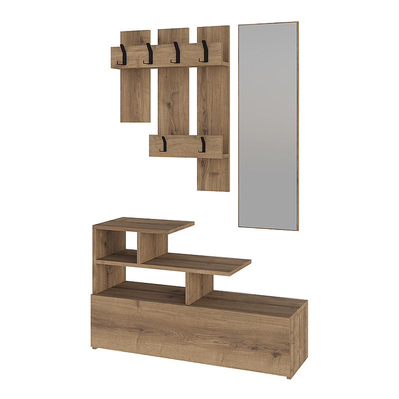 Έπιπλο εισόδου Vesty Megapap χρώμα ανοιχτό καρυδί 100x30x61εκ. - Image 4