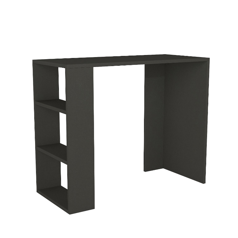 Γραφείο εργασίας Netenia Megapap χρώμα ανθρακί 90x40x74εκ. - Image 3