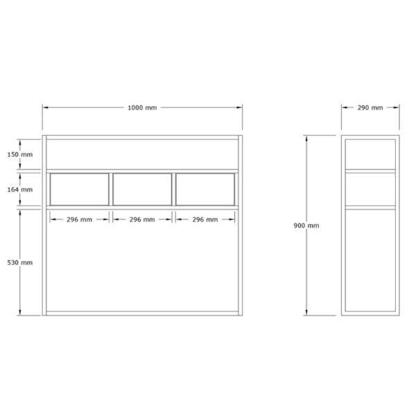 Κονσόλα Guarda Megapap χρώμα μπεζ travertine - χρυσό 100x29x90εκ. - Image 4