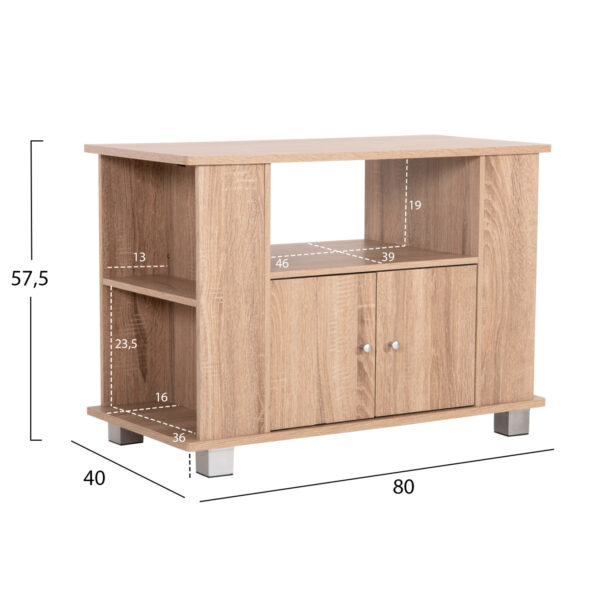 ΕΠΙΠΛΟ ΤΗΛΕΟΡΑΣΗΣ CLUSE HM2404.20 ΜΕΛΑΜΙΝΗ ΣΕ SONAMA OAK ΧΡΩΜΑ 80x40x57,5Υεκ. - Image 2