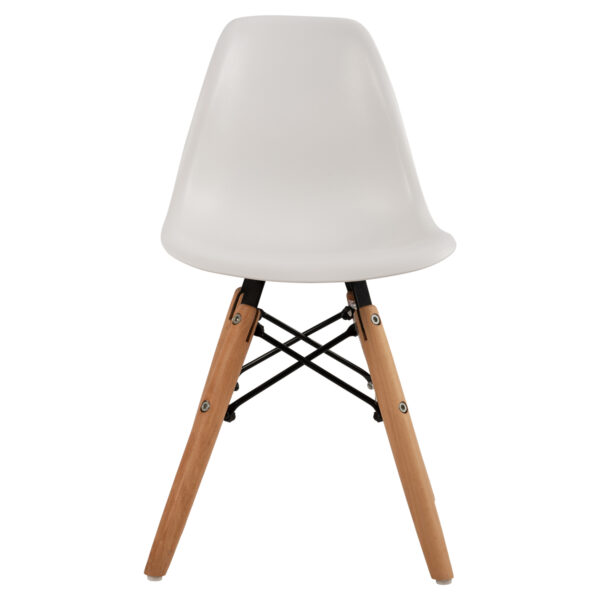 ΚΑΡΕΚΛΑ TWIST KID HM8453.01 ΞΥΛΙΝΑ ΠΟΔΙΑ Κ ΚΑΘΙΣΜΑ PP ΛΕΥΚΟ 31x34x55.5Υεκ - Image 3