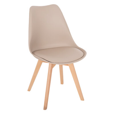 ΚΑΡΕΚΛΑ VEGAS HM0033.25 ΞΥΛΙΝΑ ΠΟΔΙΑ-ΚΑΘΙΣΜΑ ΠΟΛΥΠΡΟΠ. ΜΕ PU ΚΑΠΟΥΤΣΙΝΟ 48x52x81Υεκ. 4τμχ