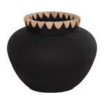 ΔΙΑΚΟΣΜΗΤΙΚΟ ΒΑΖΟ RENTON(M) HM4732 ΤΕΡΑΚΟΤΑ ΜΑΥΡH-ΠΛΕΞΗ ΨΑΘΑΣ ΣΤΟ ΣΤΟΜΙΟ Φ28x23Υεκ