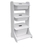 ΕΠΙΠΛΟ ΑΠΟΘΗΚΕΥΣΗΣ FRED HM18207.01 ΛΕΥΚΗ ΜΕΛΑΜΙΝΗ 44x35x90Υεκ.