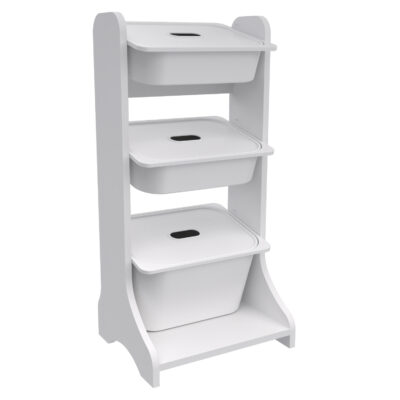 ΕΠΙΠΛΟ ΑΠΟΘΗΚΕΥΣΗΣ FRED HM18207.01 ΛΕΥΚΗ ΜΕΛΑΜΙΝΗ 44x35x90Υεκ.