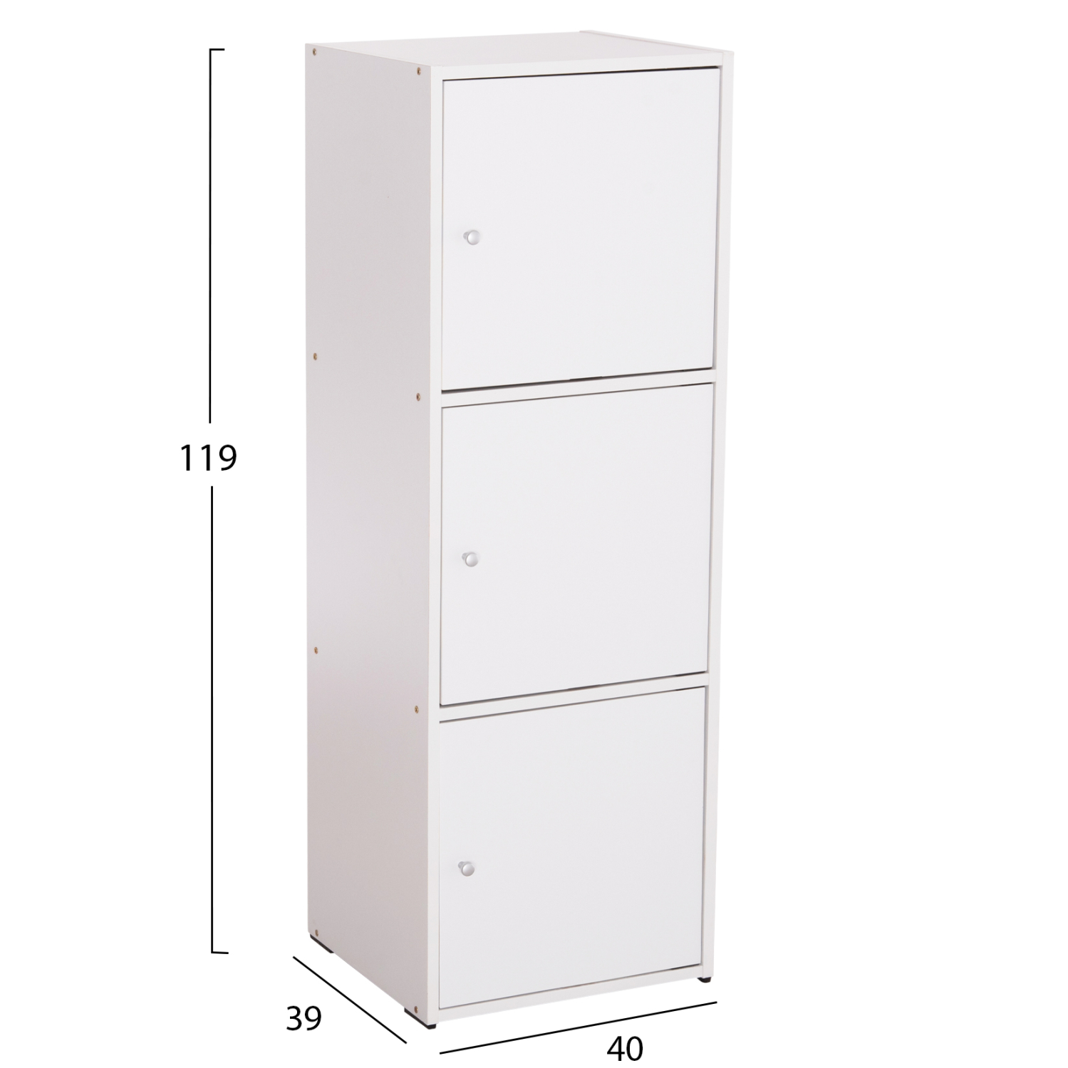 ΝΤΟΥΛΑΠΙ ΜΕ 3 ΑΠΟΘ. ΧΩΡΟΥΣ SORIANO HM9939.01 ΛΕΥΚΗ ΜΕΛΑΜΙΝΗ 40x39x119Υεκ. - Image 2