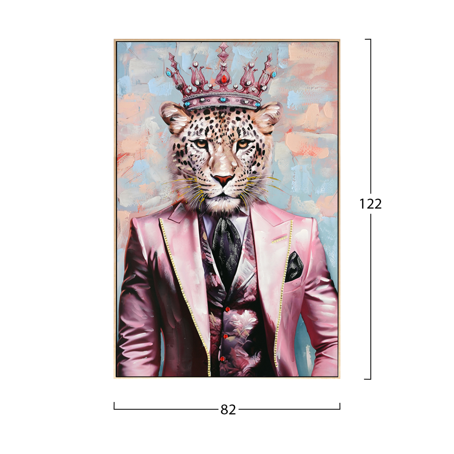 ΠΙΝΑΚΑΣ TOIXOY LEOPAR HM4540 ΜΕ ΚΟΡΝΙΖΑ ΜΠΕΖ-ΚΑΜΒΑΣ ΕΚΤΥΠΩΣΗ 82x4,5x122Υεκ. - Image 2