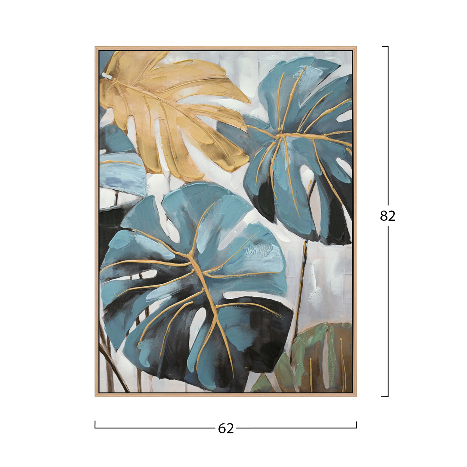 ΠΙΝΑΚΑΣ TOIXOY TROPICO HM4542 ΚΟΡΝΙΖΑ ΜΠΕΖ-ΚΑΜΒΑΣ ΕΚΤΥΠΩΣΗ 62x4,5x82Υεκ. - Image 2