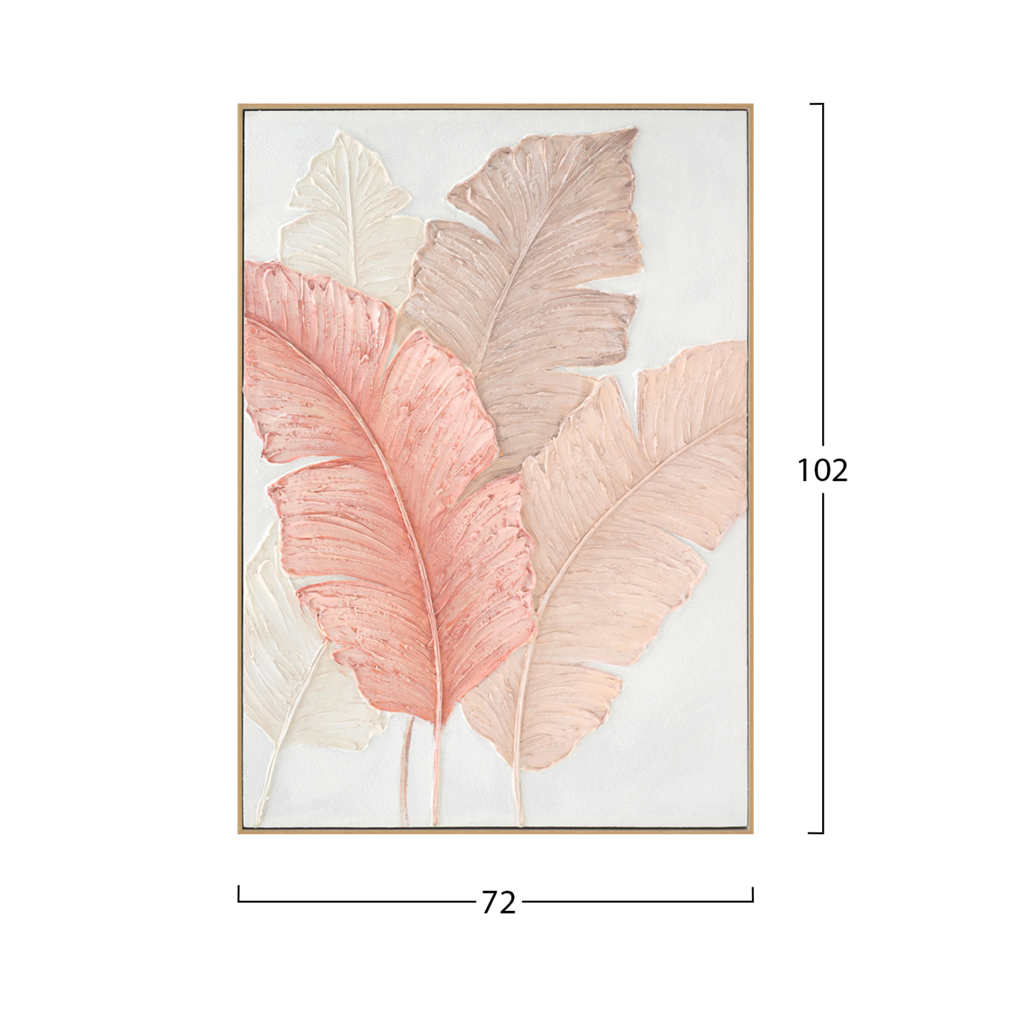 ΠΙΝΑΚΑΣ TOIXOY TROPICO HM4556 ΜΕ ΚΟΡΝΙΖΑ ΜΠΕΖ-ΚΑΜΒΑΣ-ΠΛΑΤΙΑ ΦΥΛΛΑ 72x4,5x102Υεκ. - Image 2