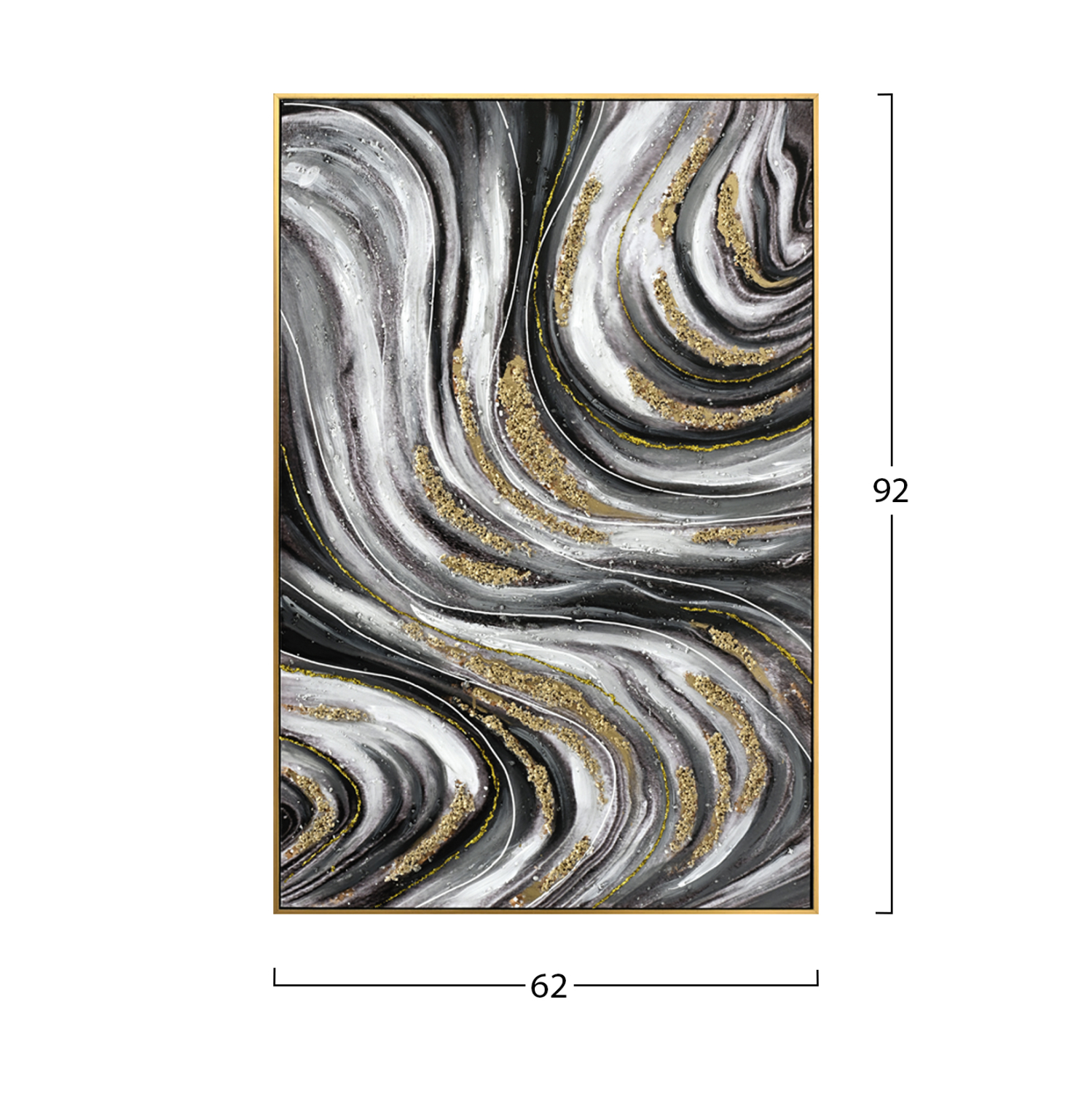 ΠΙΝΑΚΑΣ TOIXOY HM4561 ΜΕ ΚΟΡΝΙΖΑ ΜΠΕΖ-ΚΑΜΒΑΣ ΕΚΤΥΠΩΣΗ ABSTRACT 62x4,5x92Υεκ. - Image 2