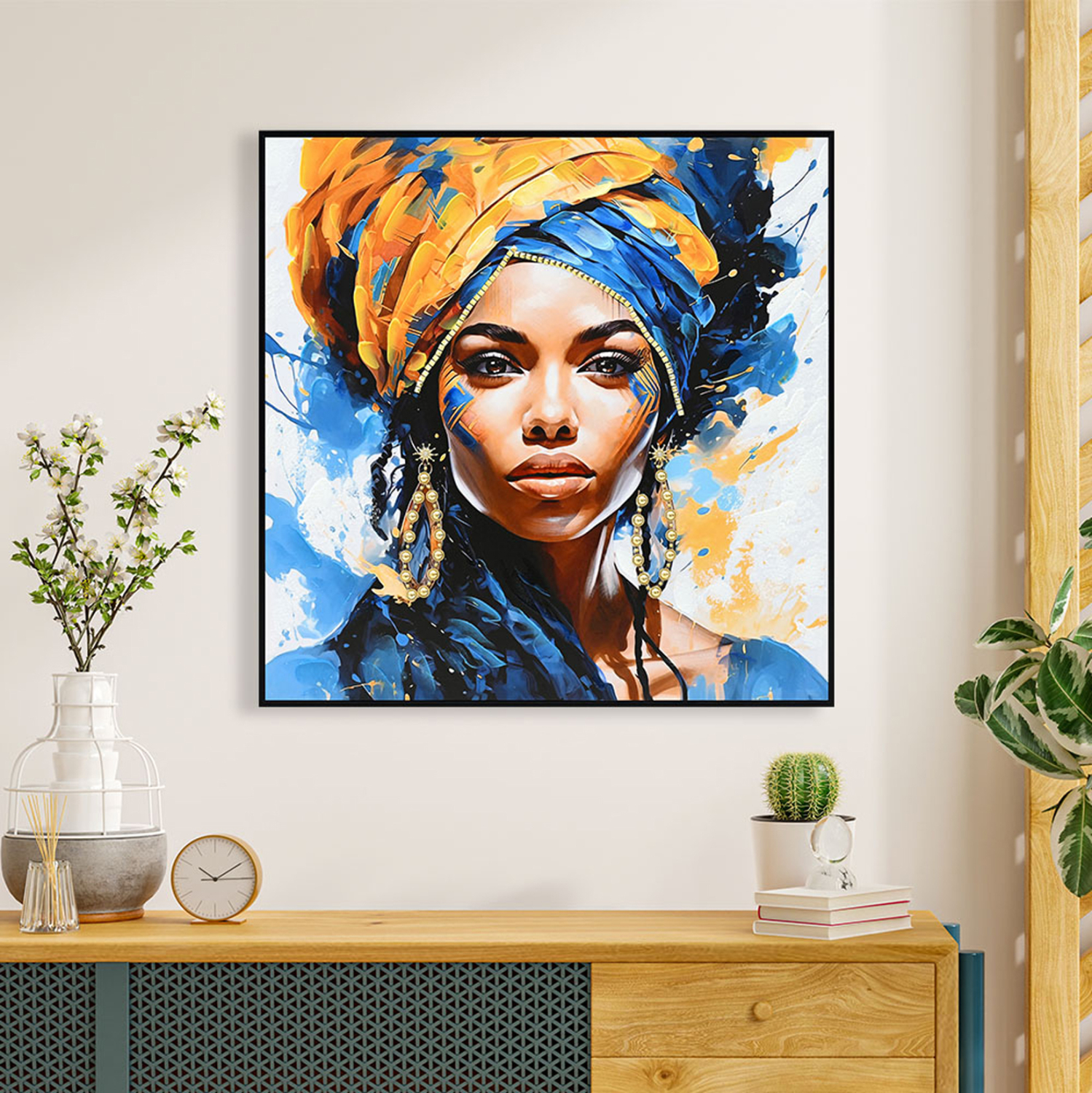 ΠΙΝΑΚΑΣ TOIXOY ONNANOKO HM4565 ΜΕ ΚΟΡΝΙΖΑ ΜΑΥΡΗ-ΚΑΜΒΑΣ ΕΚΤΥΠΩΣΗ ΓΥΝΑΙΚΕΙΑ ΦΙΓΟΥΡΑ 82x4,5x82Υεκ. - Image 3