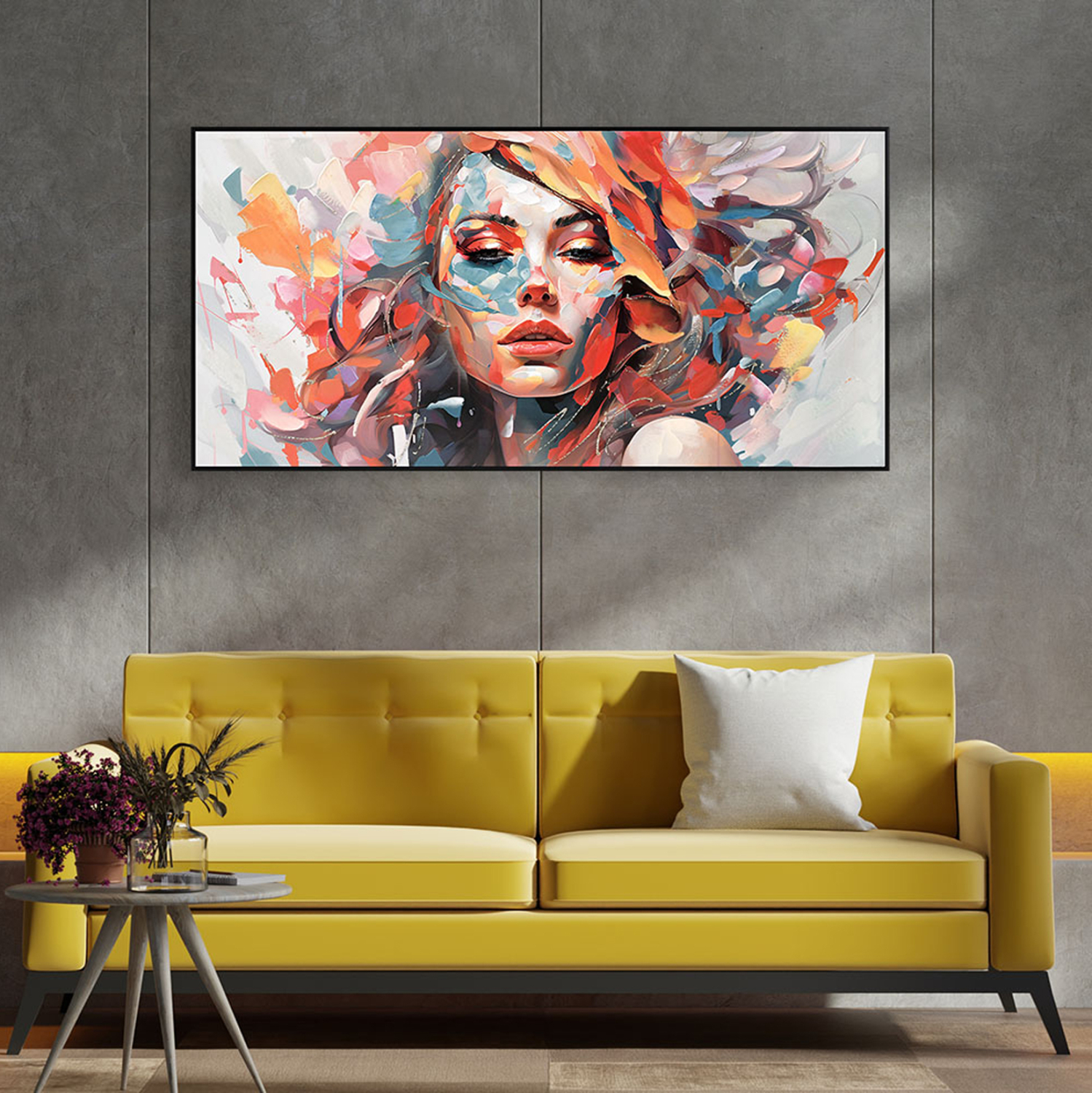 ΠΙΝΑΚΑΣ TOIXOY MARIP HM4570 ΜΕ ΚΟΡΝΙΖΑ ΜΑΥΡΗ-ΚΑΜΒΑΣ ΕΚΤΥΠΩΣΗ 122x4,5x62Υεκ. - Image 3