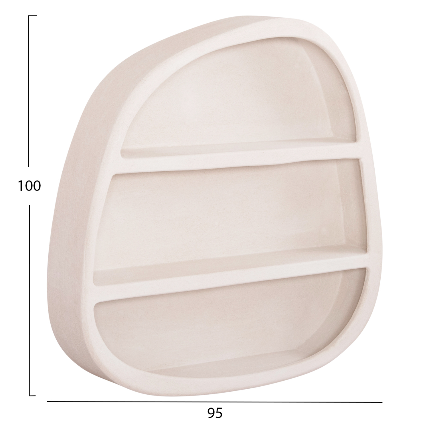 ΡΑΦΙ ΤΟΙΧΟΥ ΣΕΙΡΑ SANTORINI HM18058 MDF ΣΕ ΥΠΟΛΕΥΚΟ ΧΡΩΜΑ 95x18x100Υεκ. - Image 2