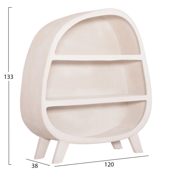 ΡΑΦΙΕΡΑ ΣΕΙΡΑ SANTORINI HM18060.01 MDF ΣΕ ΥΠΟΛΕΥΚΟ ΧΡΩΜΑ 120x38x133Υεκ. - Image 2
