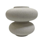 ΕΠΙΤΡΑΠΕΖΙΟ ΚΕΡΑΜΙΚΟ ΔΙΑΚΟΣΜΗΤΙΚΟ ROOK HM4629.01 ΥΠΟΛΕΥΚΟ ΚΡΥΣΤΑΛΛΙΚΟ Φ18x17Υεκ