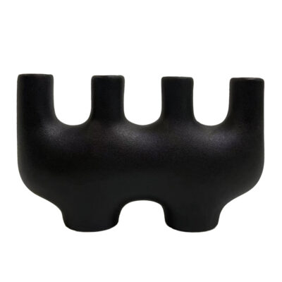 ΕΠΙΤΡΑΠΕΖΙΟ ΚΕΡΑΜΙΚΟ ΔΙΑΚΟΣΜΗΤΙΚΟ MANI HM4641.02 ΜΑΥΡΟ ΜΑΤ 21x6x13Υεκ