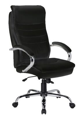VELCO Pro Systems ΚΑΡΕΚΛΑ ΓΡΑΦΕΙΟΥ ΜΑΥΡΗ ΔΙΕΥΘΥΝΤΟΥ- ΔΙΑΣΤΑΣΕΙΣ: 64x71x110/120cm - ΕΠΙΦΑΝΕΙΑ PU+PVC