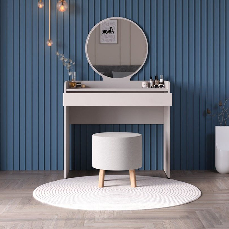 Τουαλέτα με καθρέπτη Curve Megapap χρώμα λευκό του πάγου 90x47x142εκ. - Image 2