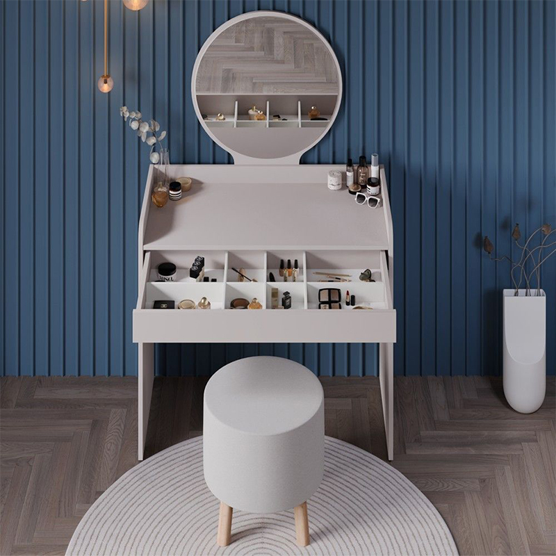 Τουαλέτα με καθρέπτη Curve Megapap χρώμα λευκό του πάγου 90x47x142εκ. - Image 3