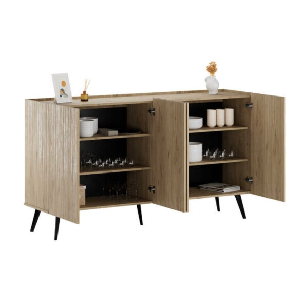 Μπουφές Luna Megapap χρώμα florida oak 180x43x100εκ. - Image 2