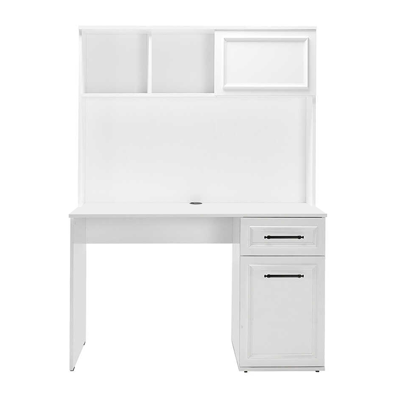 Γραφείο εργασίας Country Megapap χρώμα λευκό 120x60x167εκ. - Image 3