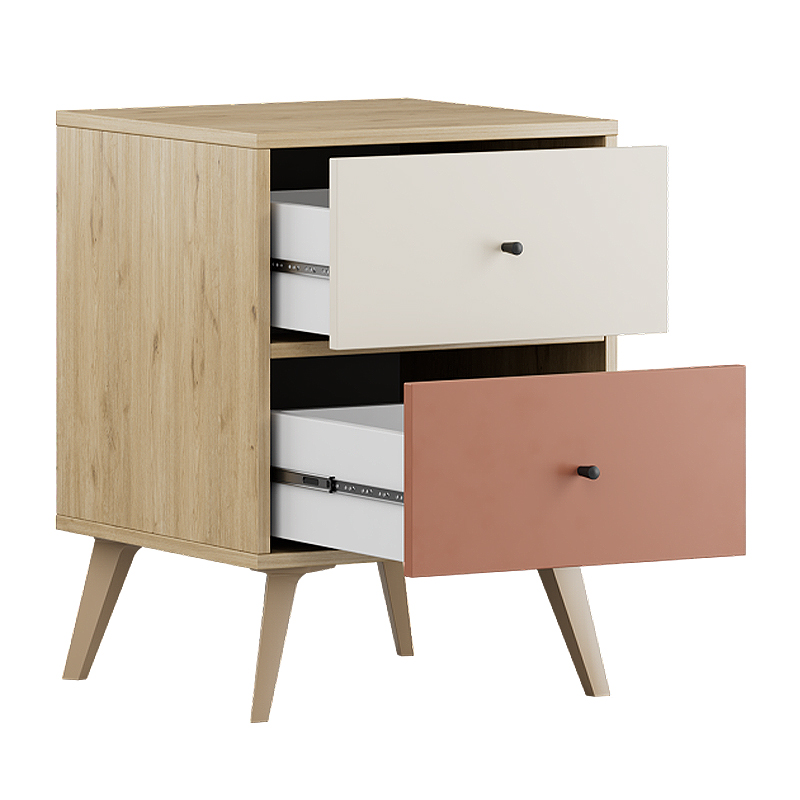 Κομοδίνο Terra Megapap χρώμα florida oak 44x44x61εκ. - Image 3