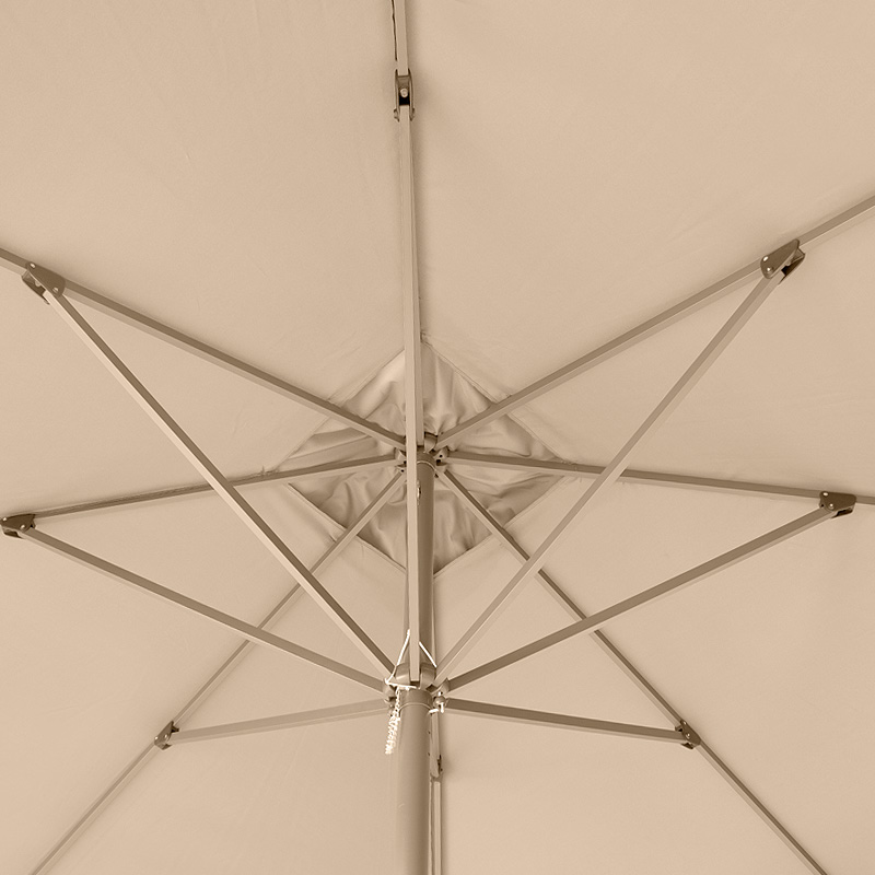 Ομπρέλα κήπου Dylan Megapap αλουμινίου χρώμα εκρού 3x3m. - Image 3