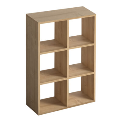 Βιβλιοθήκη Cube Megapap χρώμα oak 73,5x34x109εκ.