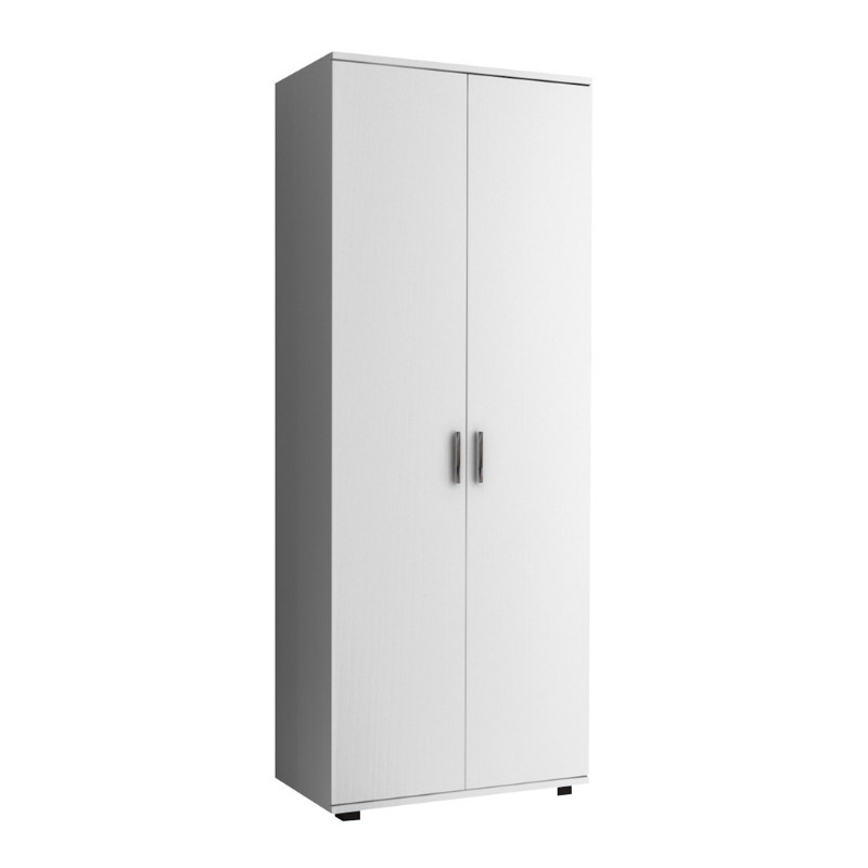 Ντουλάπα ρούχων - παπουτσοθήκη Eric Megapap δίφυλλη χρώμα λευκό 76x36x187εκ. - Image 5