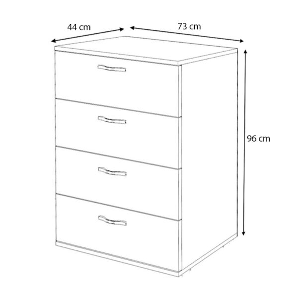 Συρταριέρα Velika Megapap χρώμα καρυδί 73x44x96εκ. - Image 6