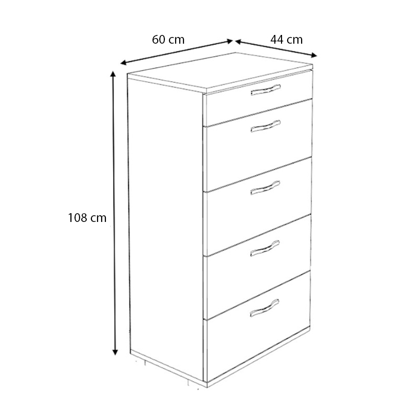 Συρταριέρα Helia Megapap χρώμα φυσικό οξιάς 60x44x108εκ. - Image 7