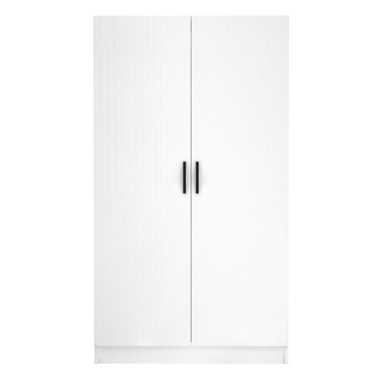 Ντουλάπα ρούχων Victoria Megapap δίφυλλη χρώμα λευκό 100x60x181εκ. - Image 2