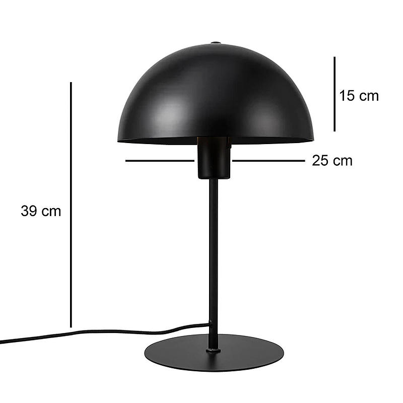 Φωτιστικό επιτραπέζιο Favori Megapap E27 μεταλλικό χρώμα μαύρο Ø25x39εκ. - Image 2