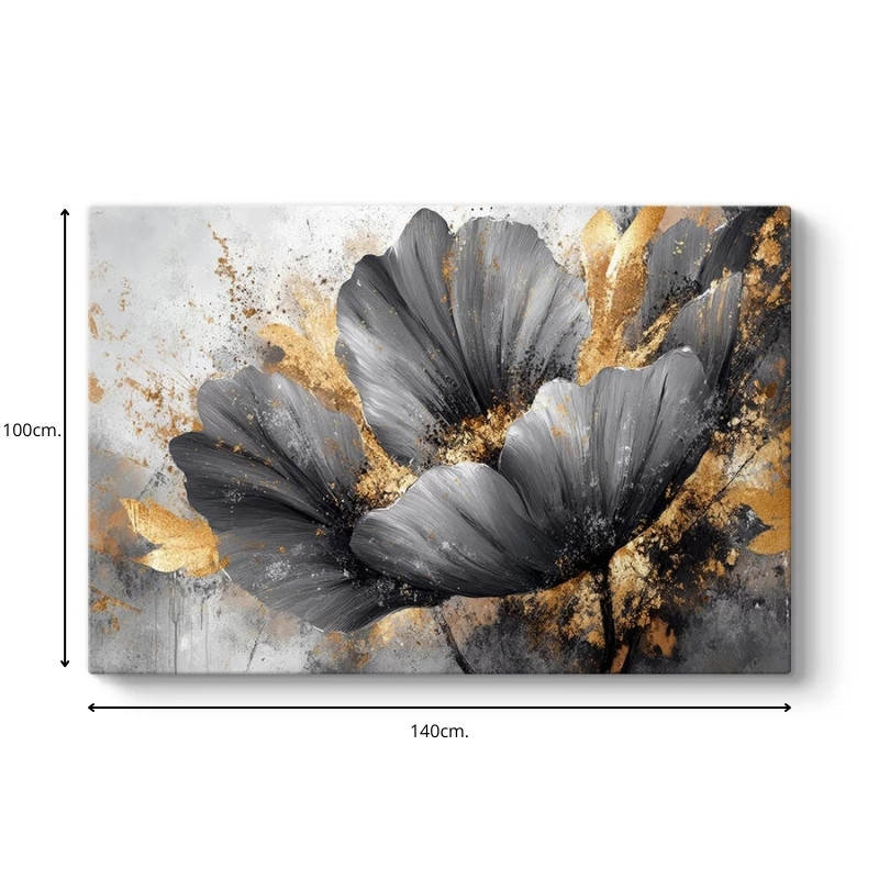 Πίνακας σε καμβά "Flowers Whispering in the Night" Megapap ψηφιακής εκτύπωσης 140x100x3εκ. - Image 2