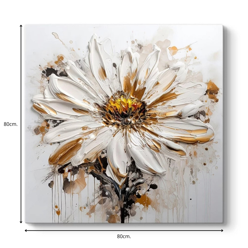 Πίνακας σε καμβά "Daisy" Megapap ψηφιακής εκτύπωσης 80x80x3εκ. - Image 2
