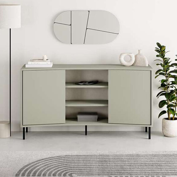 Μπουφές Frem Megapap χρώμα ash green 150x40x81εκ. - Image 2