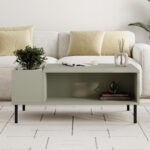 Τραπεζάκι σαλονιού Vena Megapap χρώμα ash green 100x60x42εκ.