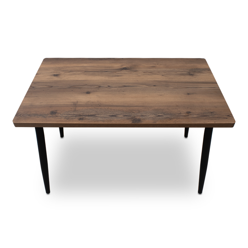 Τραπέζι Levico Megapap Mdf - μεταλλικό χρώμα καπνιστή καρυδιά 120x70x75εκ. - Image 2