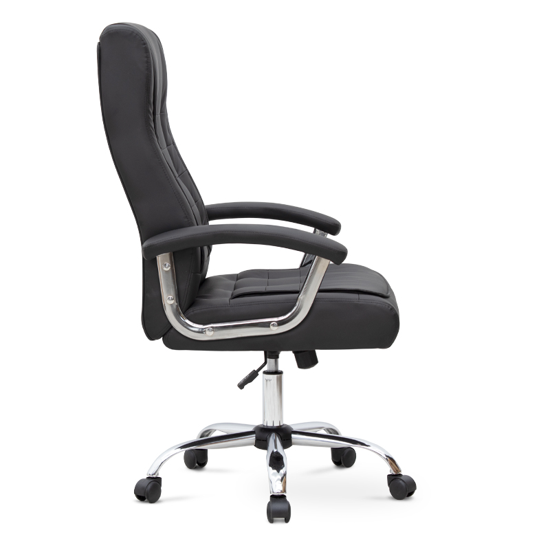 Καρέκλα γραφείου διευθυντική Vision Megapap από τεχνόδερμα χρώμα μαύρο 63x70x112/120εκ. - Image 4