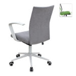 Καρέκλα γραφείου Berlin Megapap υφασμάτινη χρώμα γκρι - λευκό 64x63x89/96εκ.
