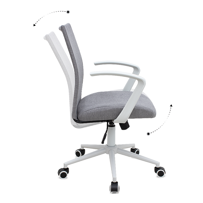 Καρέκλα γραφείου Berlin Megapap υφασμάτινη χρώμα γκρι - λευκό 64x63x89/96εκ. - Image 5