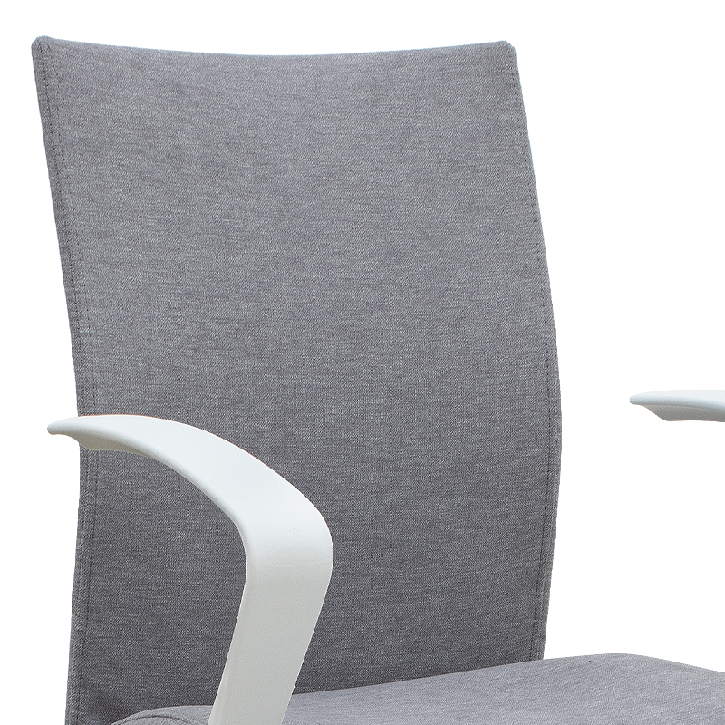 Καρέκλα γραφείου Berlin Megapap υφασμάτινη χρώμα γκρι - λευκό 64x63x89/96εκ. - Image 6