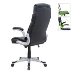 Καρέκλα γραφείου διευθυντική Gustavo Megapap από τεχνόδερμα χρώμα μαύρο 69x65x116/126εκ.