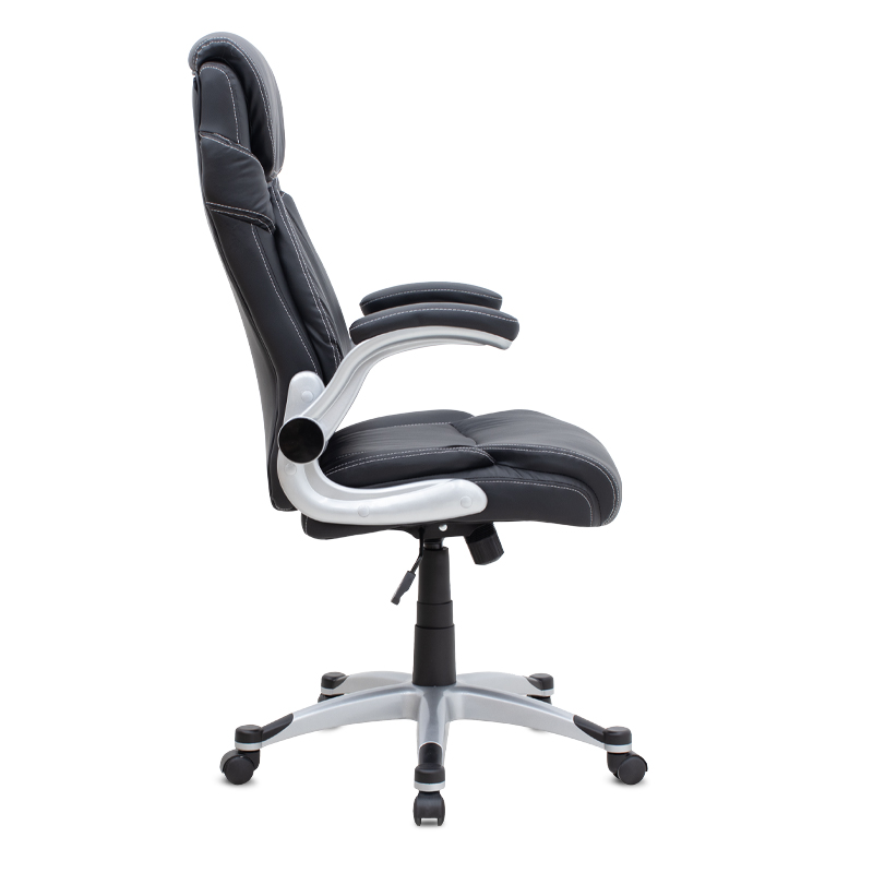 Καρέκλα γραφείου διευθυντική Gustavo Megapap από τεχνόδερμα χρώμα μαύρο 69x65x116/126εκ. - Image 4